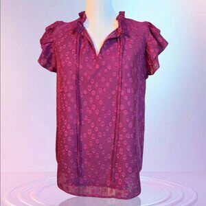 Women's Anne Klein jacquard top size medium cottage core tunic